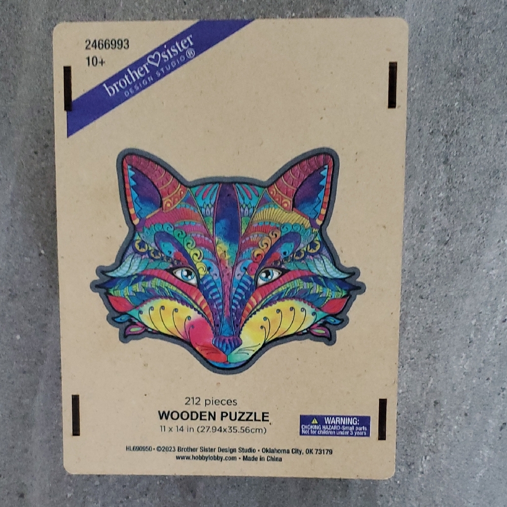Colorful Fox Wooden Puzzle - 212 Pieces